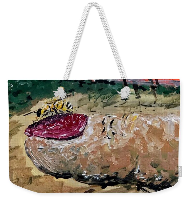 Bees Weekender Tote Bag featuring the painting Daughter by Bethany Beeler