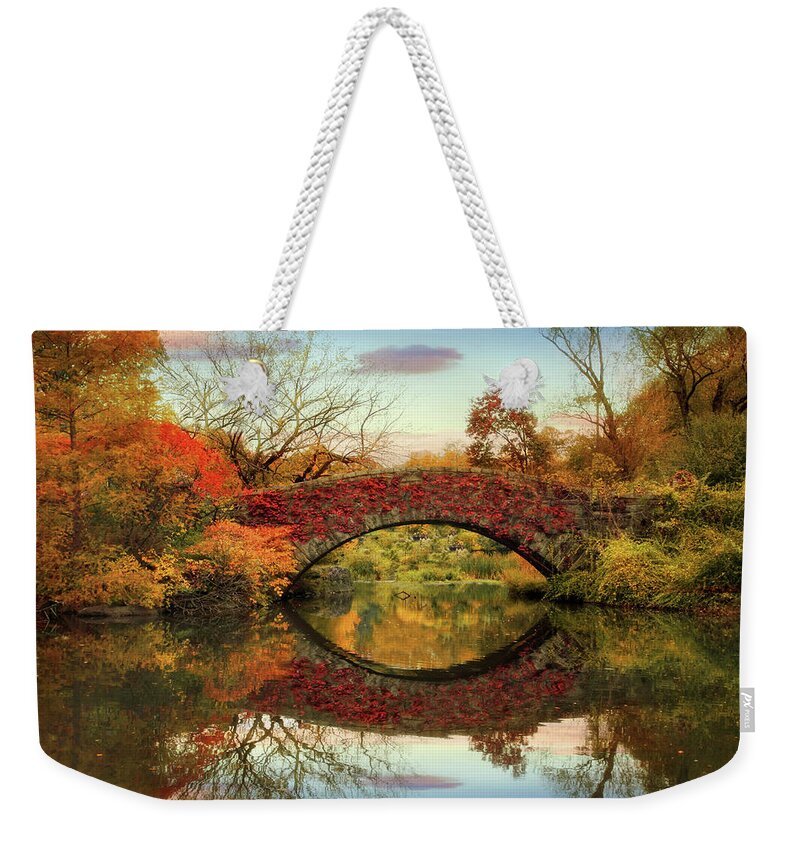 Bridge Weekender Tote Bag featuring the photograph Dawn at Gapstow by Jessica Jenney