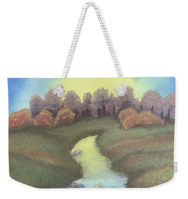 Sunrise Weekender Tote Bag featuring the painting Dawn by Lisa White