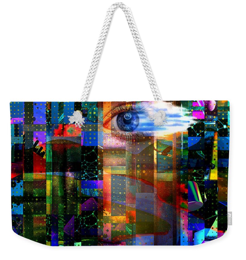 Daydreamer Weekender Tote Bag featuring the digital art Day Dreamer by Tina Mitchell