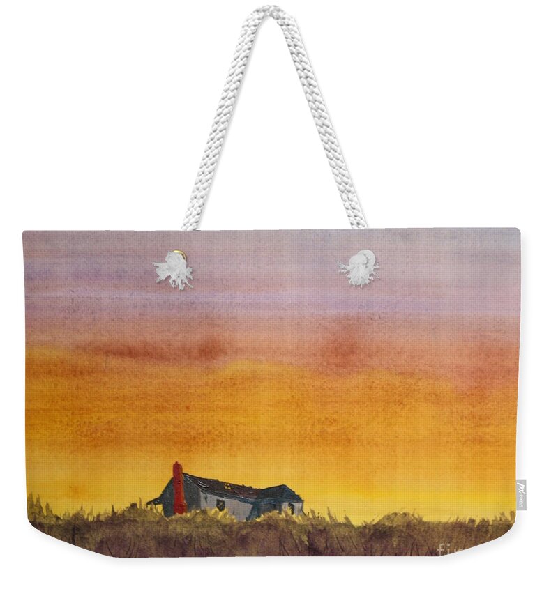 Sunset Weekender Tote Bag featuring the painting Day is Done by William Renzulli