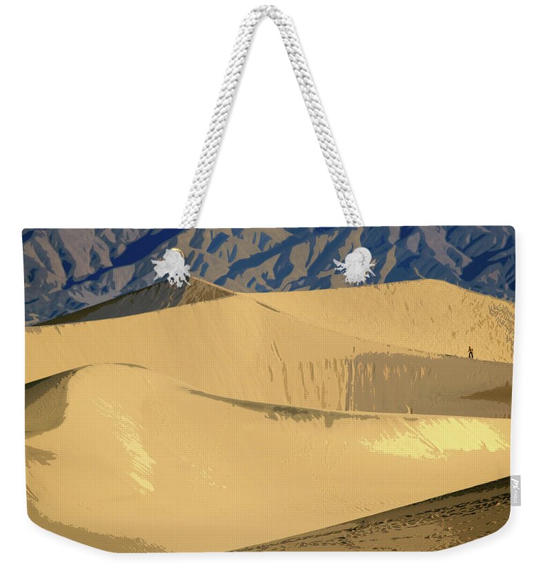 Death Weekender Tote Bag featuring the photograph Death Valley Dunes Cutout Series by JustJeffAz Photography