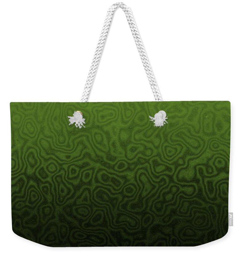 Green Weekender Tote Bag featuring the digital art Deep Green by Designs By L
