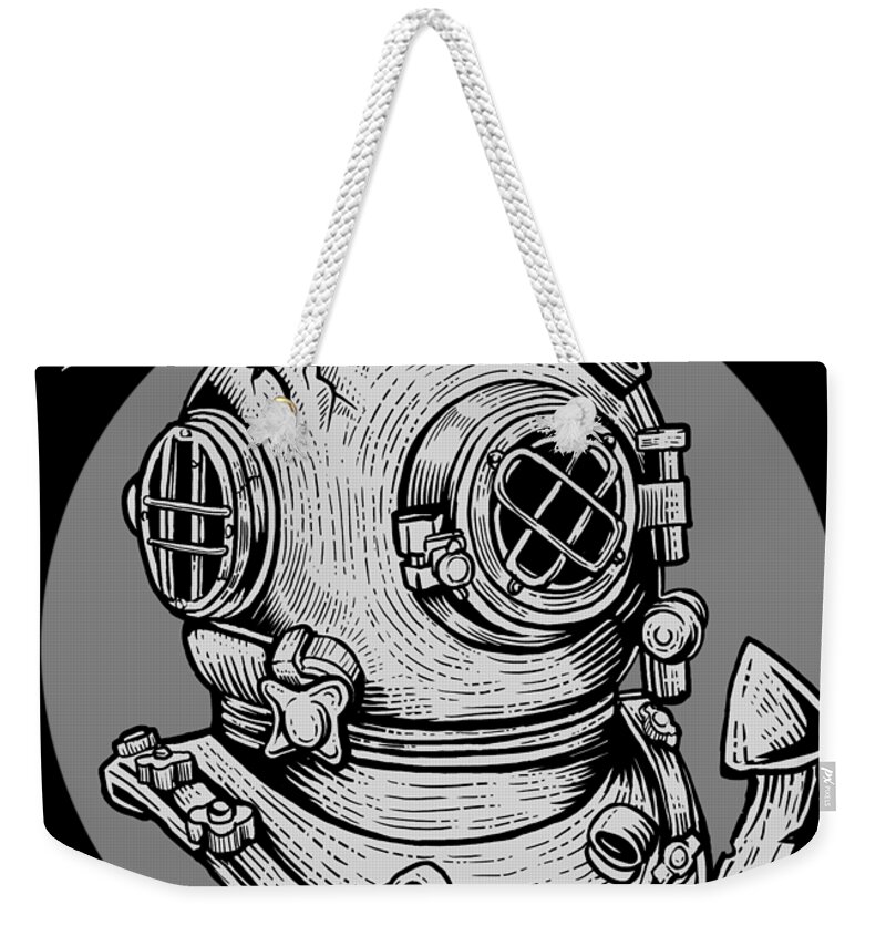 Dive Weekender Tote Bag featuring the digital art Deep Sea by Long Shot