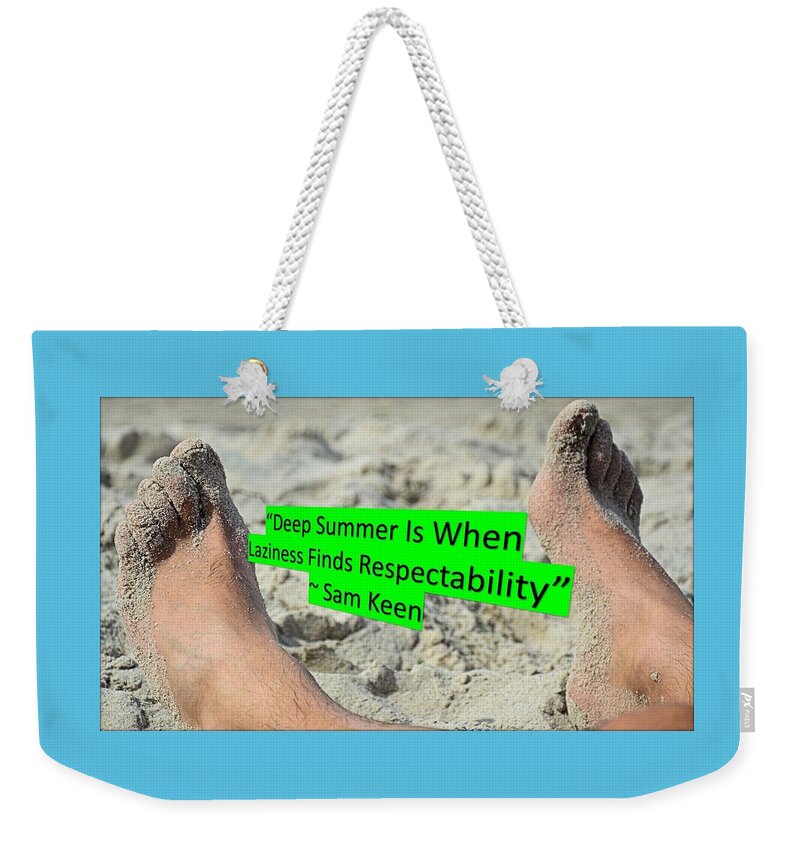 Summer Weekender Tote Bag featuring the mixed media Deep Summer by Nancy Ayanna Wyatt