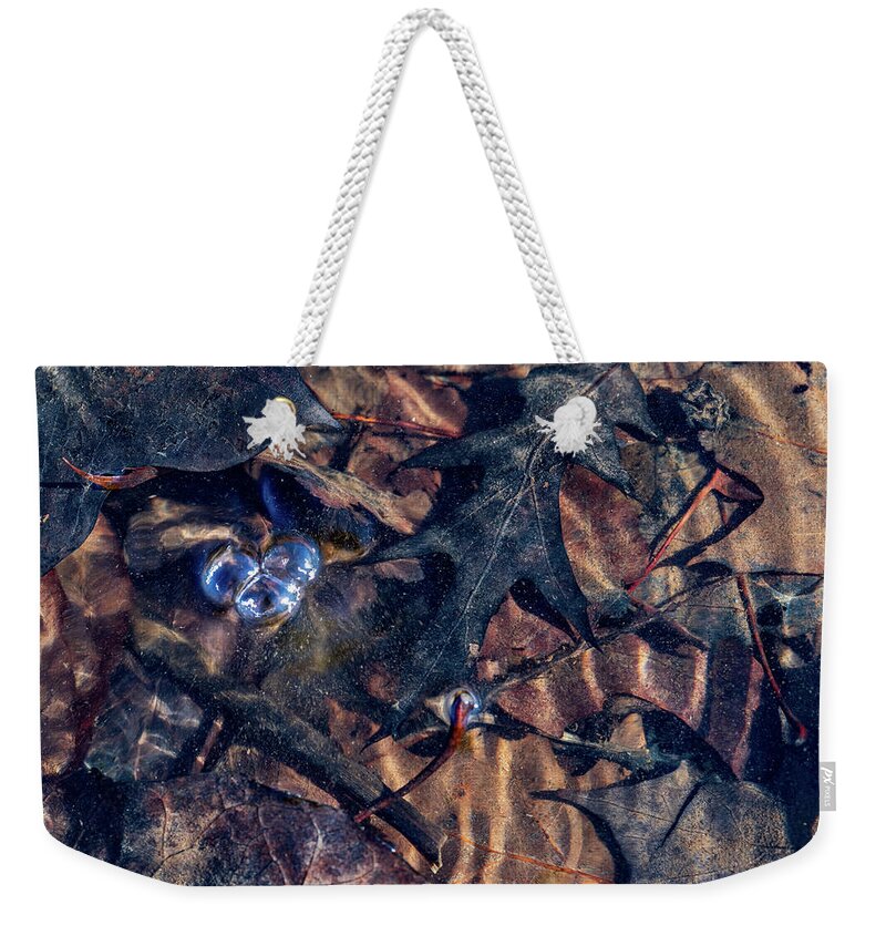 Water Weekender Tote Bag featuring the photograph Delaware River Scene by Amelia Pearn