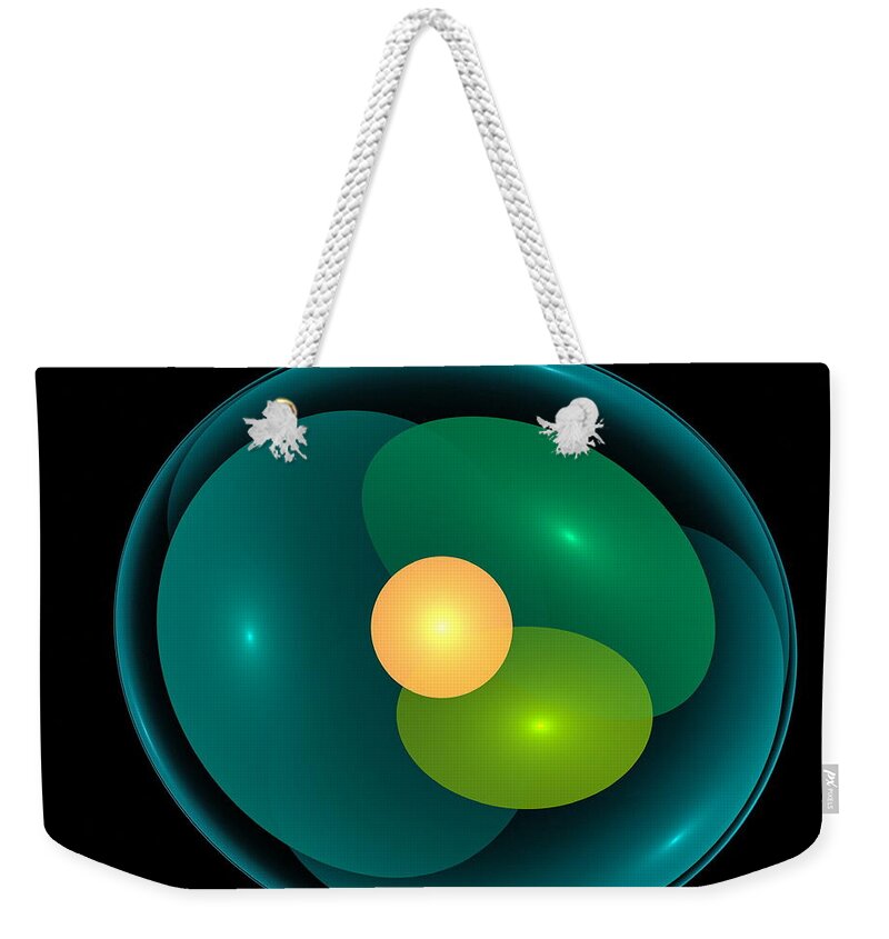 Artwork Weekender Tote Bag featuring the digital art Easter Greetings in abstract design by Aleksandrs Drozdovs