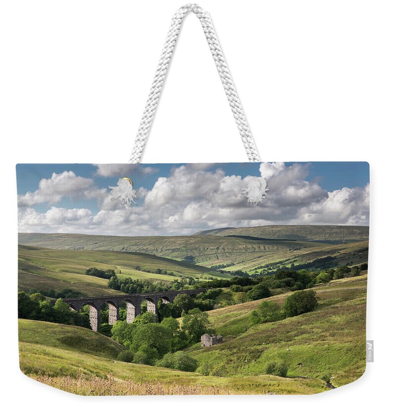 Dentdale Weekender Tote Bag featuring the photograph Dent Head Viaduct, Yorkshire Dales,England, UK by Sarah Howard