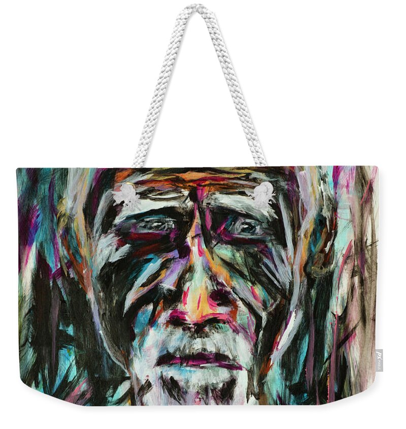 Man Weekender Tote Bag featuring the painting Despair by Mark Ross