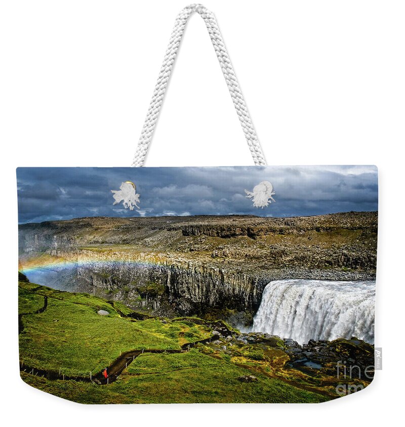 Dettifoss Weekender Tote Bag featuring the photograph Detti-Bow by Neil Shapiro
