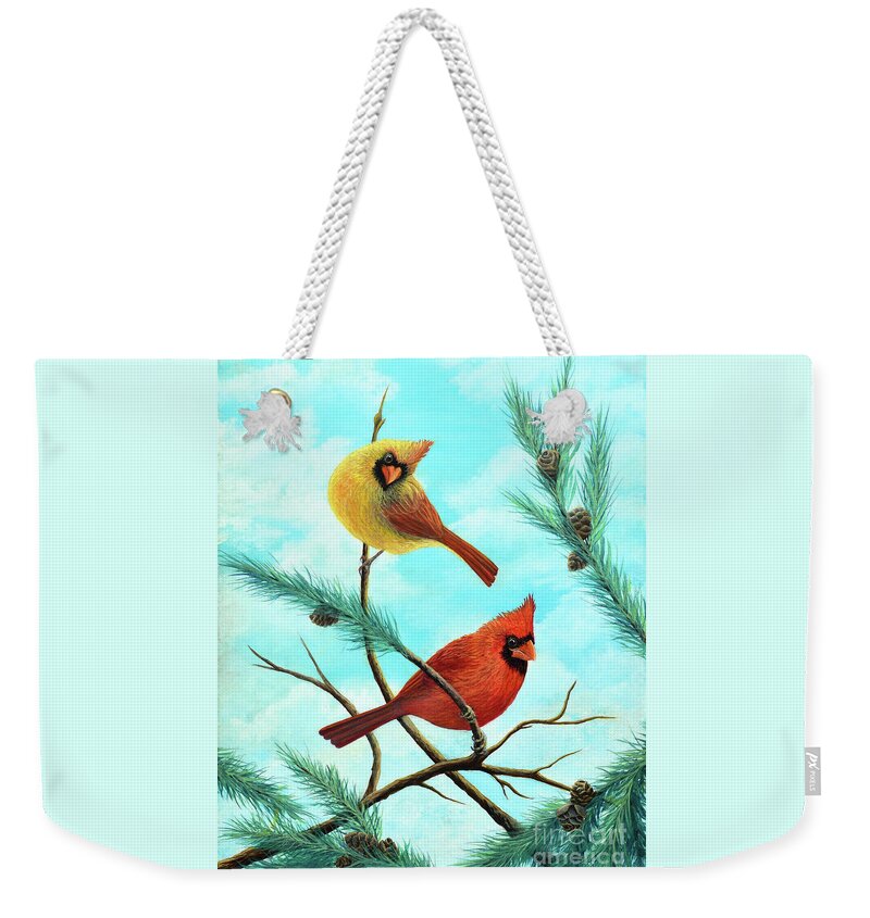 Did Weekender Tote Bag featuring the painting Did You Bring Breakfast? by Sarah Irland