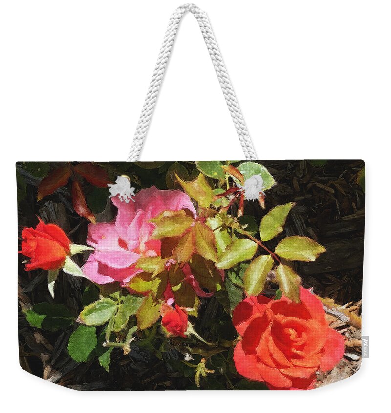 Roses Weekender Tote Bag featuring the photograph Disney Roses Four by Brian Watt