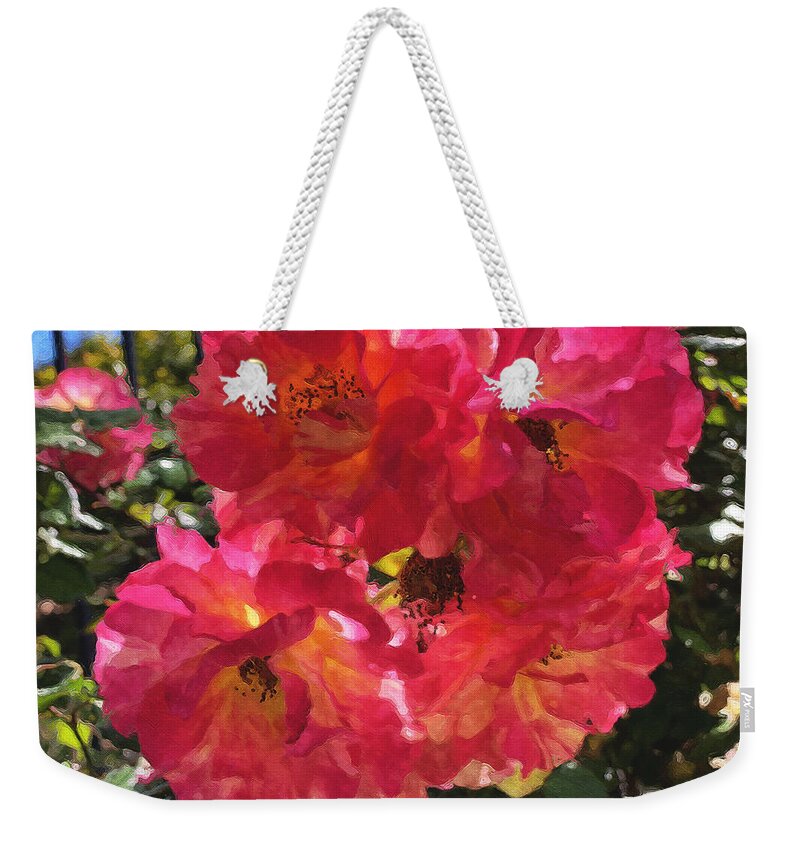 Roses Weekender Tote Bag featuring the photograph Disney Roses One by Brian Watt