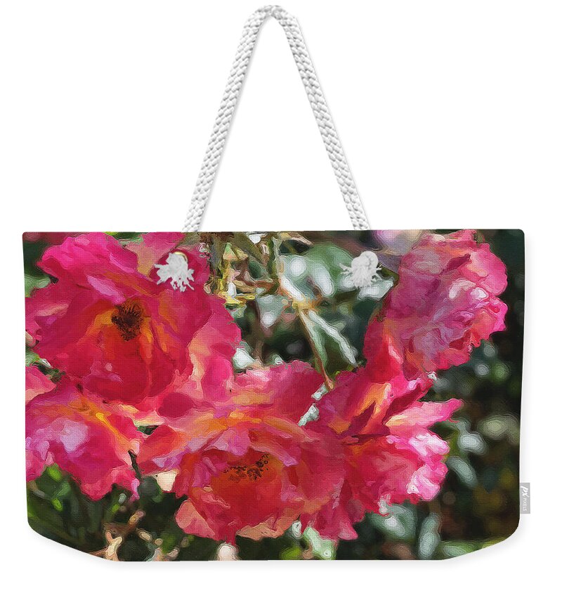 Roses Weekender Tote Bag featuring the photograph Disney Roses Three by Brian Watt
