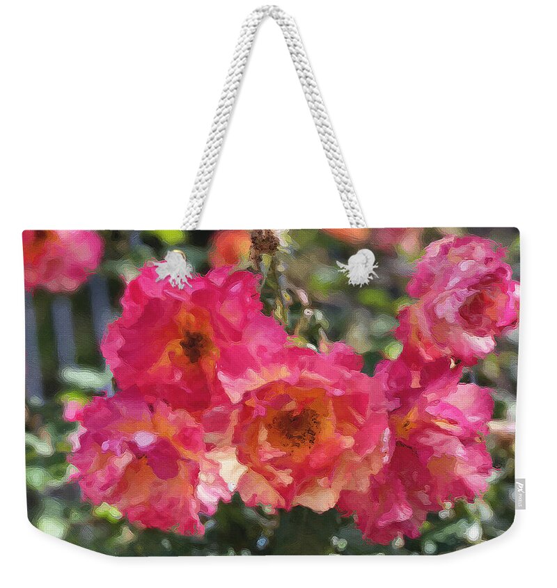Roses Weekender Tote Bag featuring the photograph Disney Roses Two by Brian Watt