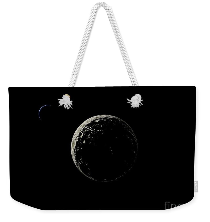 Earth Weekender Tote Bag featuring the digital art Distant Planet by Phil Perkins