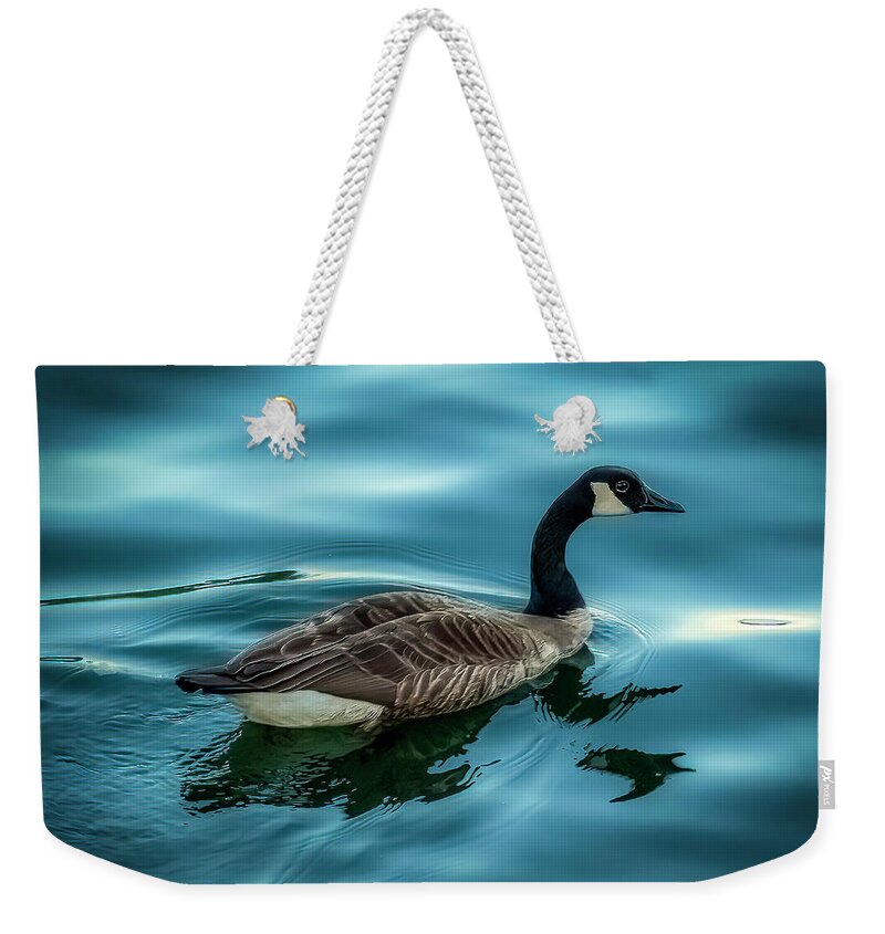 Vivid Weekender Tote Bag featuring the photograph Dodge and Burn Goose by Rob Green