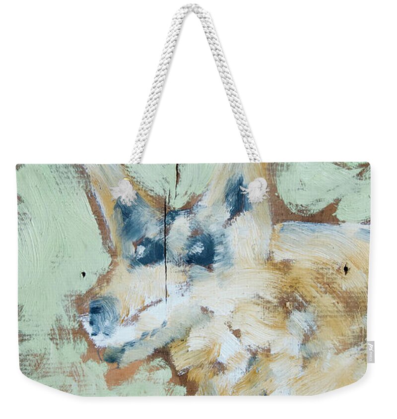  Weekender Tote Bag featuring the painting Dog - Mans Best Friend by David McCready