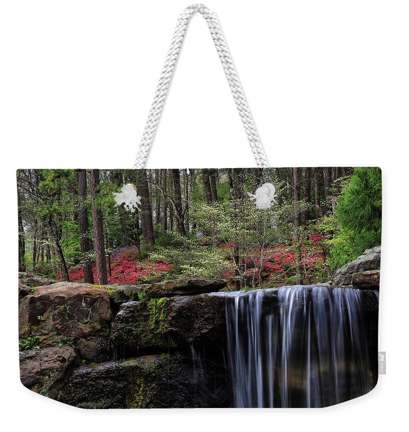 Waterfall Weekender Tote Bag featuring the photograph Dogwood Falls - Garvan Woodland Gardens by William Rainey