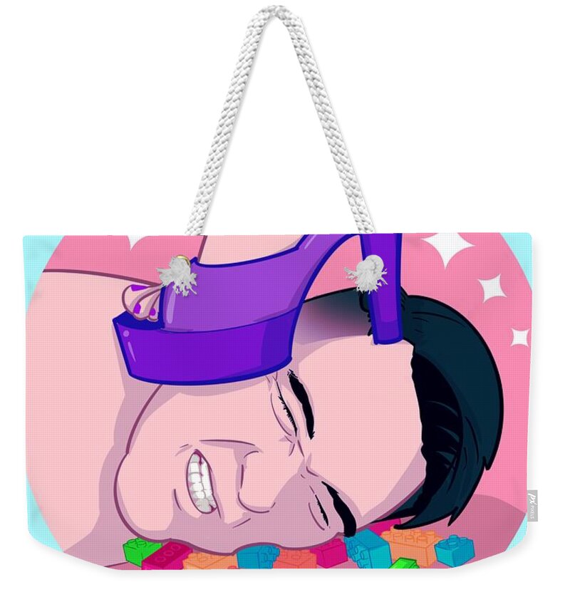 Bdsm Weekender Tote Bag featuring the drawing Dom Mom by Ludwig Van Bacon