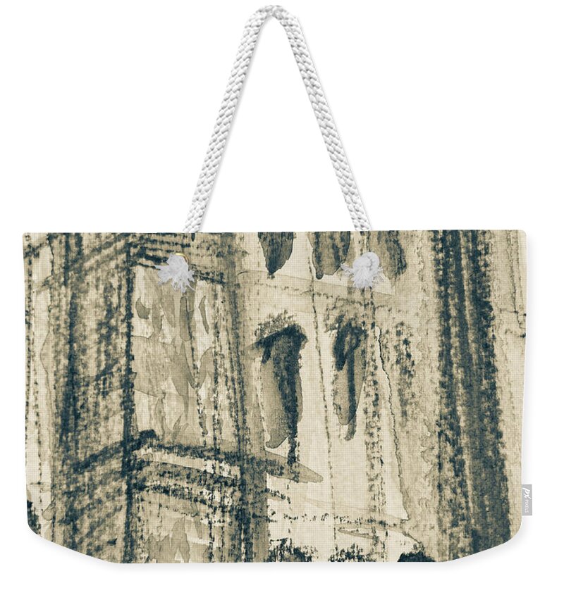 Architecture Weekender Tote Bag featuring the drawing Domino Park 1 by Jason Nicholas