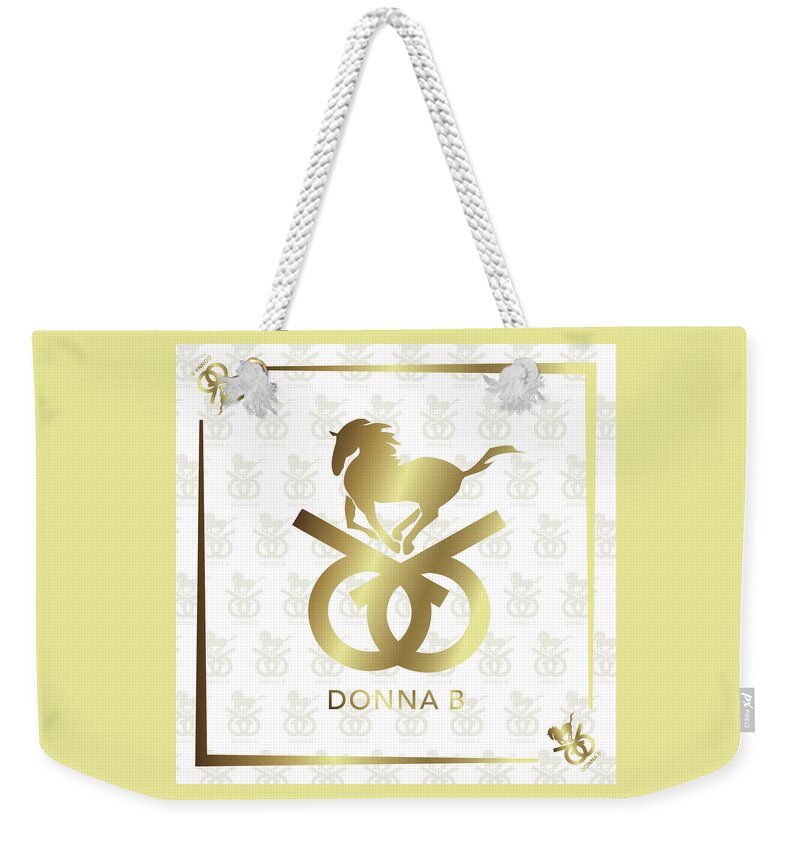Brand Weekender Tote Bag featuring the digital art Gold Horse by Donna Bernstein
