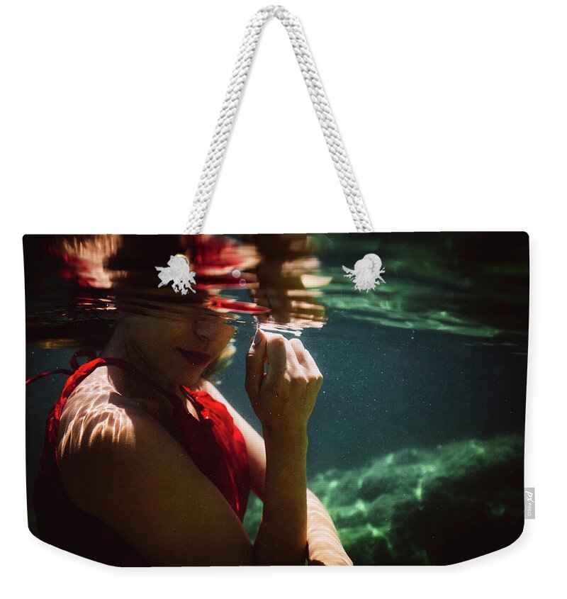 Underwater Weekender Tote Bag featuring the photograph Don't be shy by Gemma Silvestre