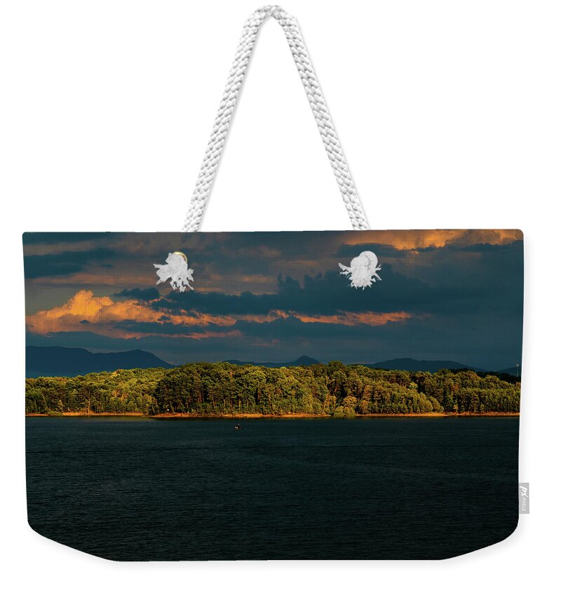 Douglas Lake Weekender Tote Bag featuring the photograph Douglas Lake Sunset by Norma Brandsberg