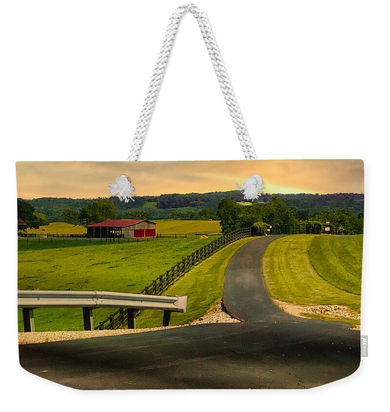  Weekender Tote Bag featuring the photograph Down the Lane by Jack Wilson