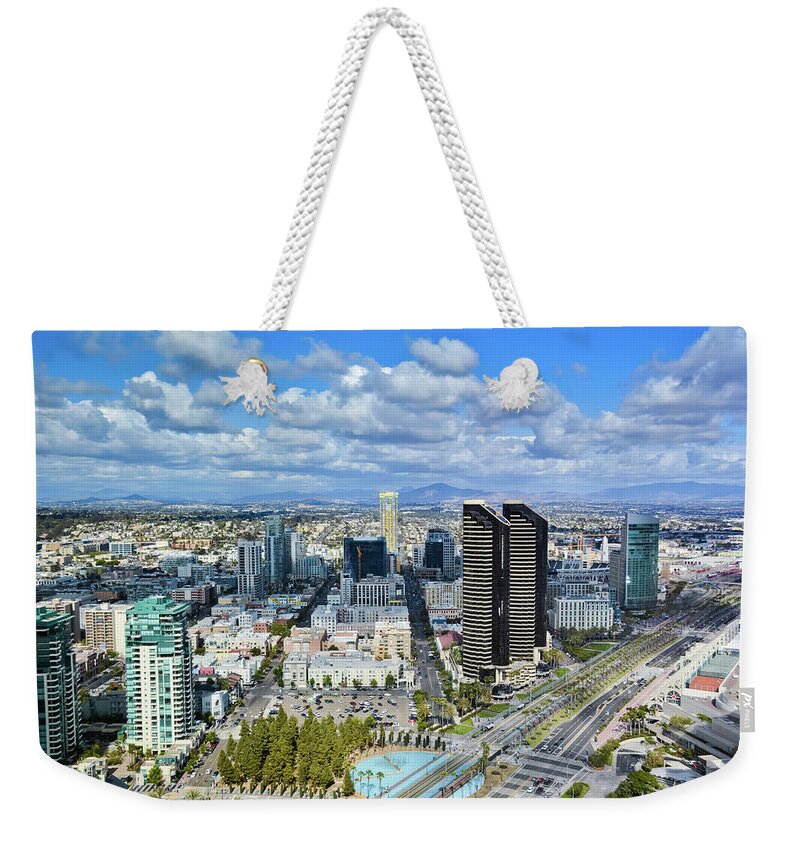 California Weekender Tote Bag featuring the photograph Downtown San Diego by Kyle Hanson