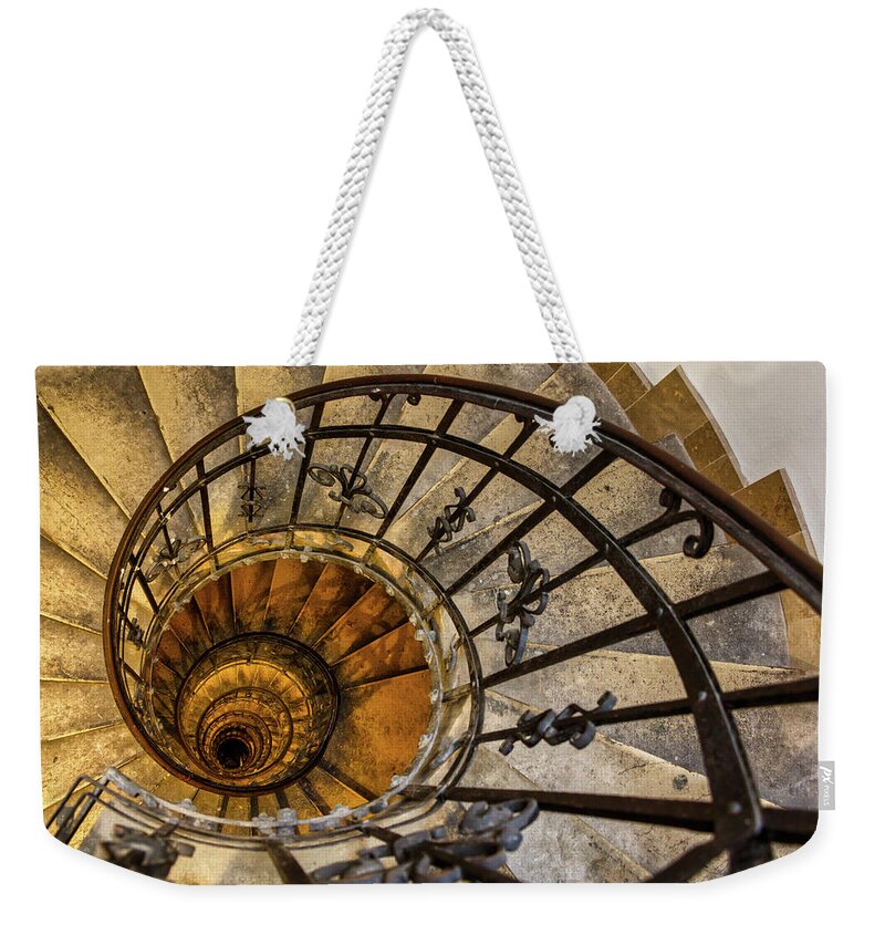 Abstract Weekender Tote Bag featuring the photograph Downward Spiral by Rick Deacon
