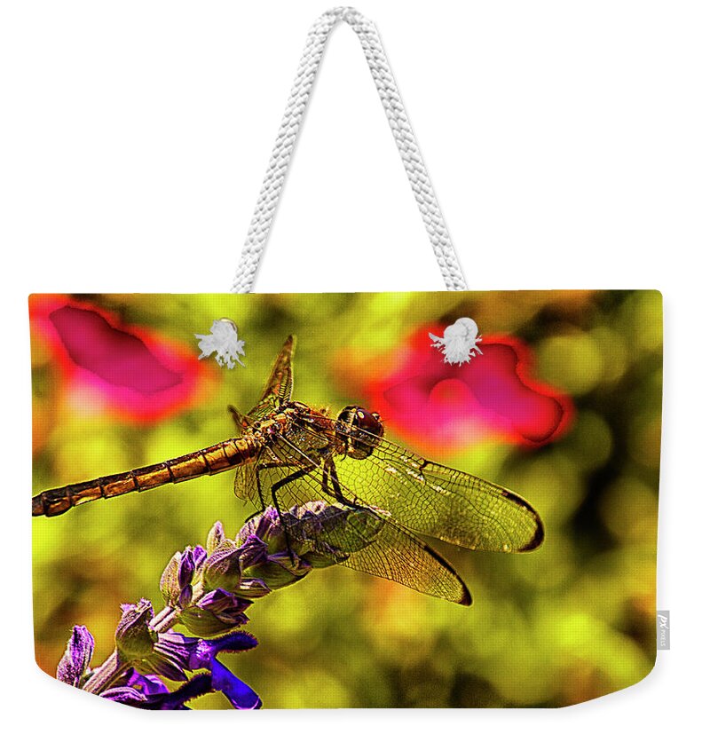Dragonfly Weekender Tote Bag featuring the photograph Dragonfly by Bill Barber