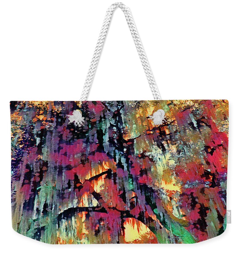 Psycadellic Weekender Tote Bag featuring the photograph Dream Moss With a Twist by Gina Fitzhugh
