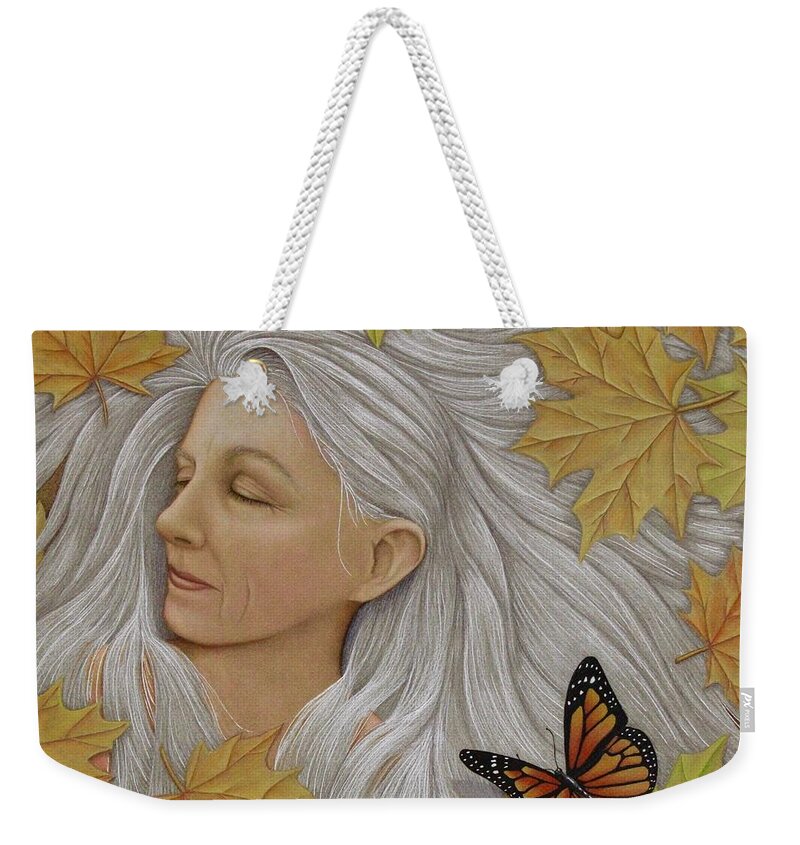 Kim Mcclinton Weekender Tote Bag featuring the drawing Dream Within a Dream by Kim McClinton
