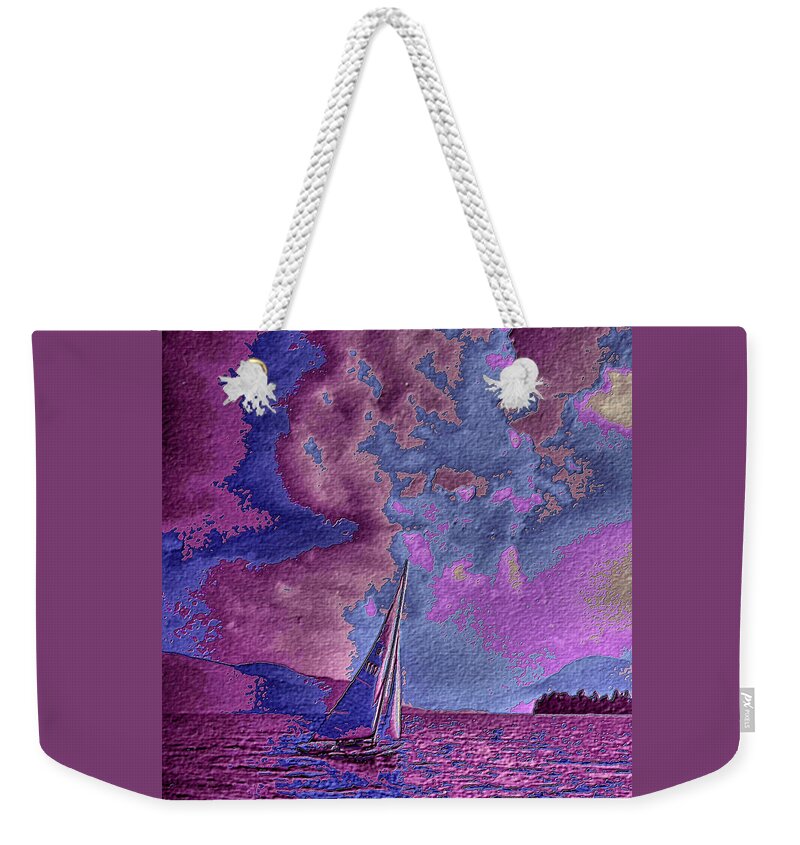 Sail Weekender Tote Bag featuring the digital art Dreaming of Sailing One by Russ Considine