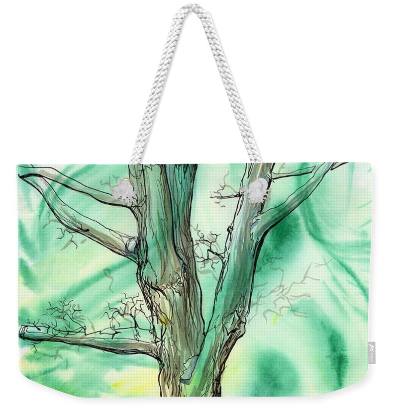 Swirl Weekender Tote Bag featuring the painting Dreaming of Spring by Tammy Nara