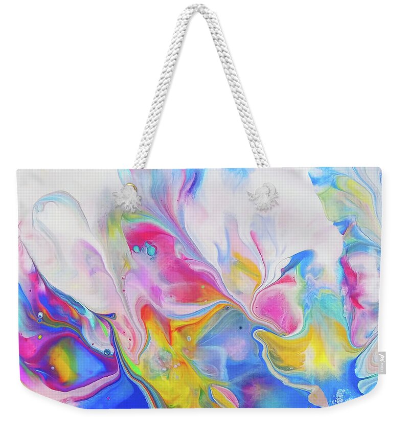 Colorful Weekender Tote Bag featuring the painting Dreams 3 by Deborah Erlandson