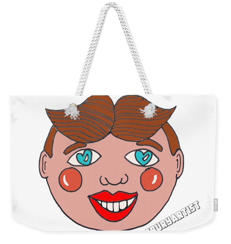 Asbury Park Weekender Tote Bag featuring the drawing Dreamy Love by Patricia Arroyo