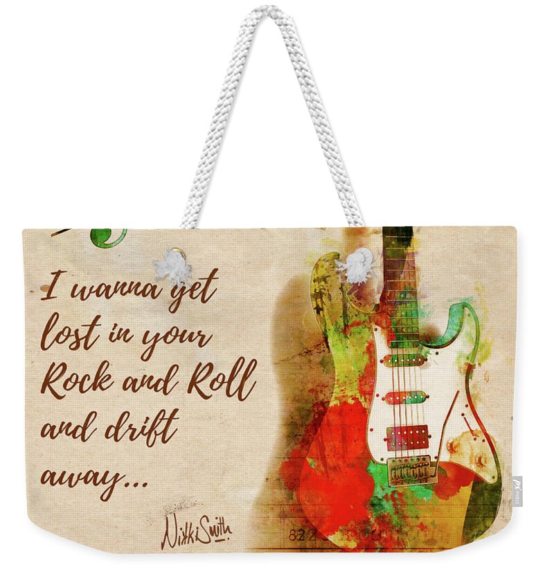 Guitar Weekender Tote Bag featuring the digital art Drift Away by Nikki Marie Smith
