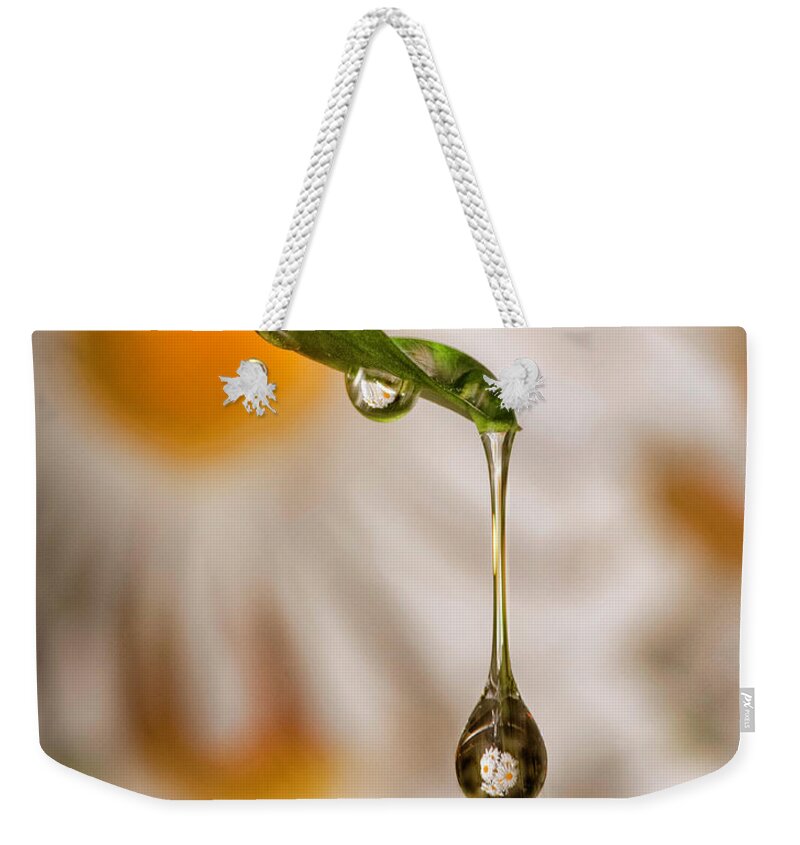 Drop Weekender Tote Bag featuring the photograph Drop Reflection by Pete Rems