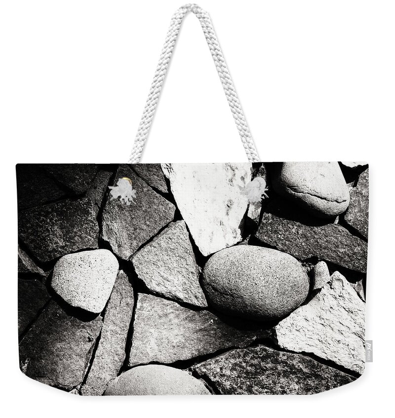 Dry Weekender Tote Bag featuring the photograph Dry Built Stone Wall by John Williams