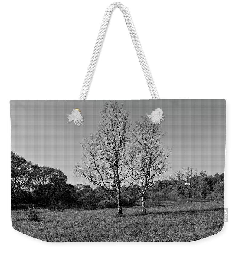 Trees Dry Out Over Time. B.w. Weekender Tote Bag featuring the photograph Dry trees. by Sergei Fomichev