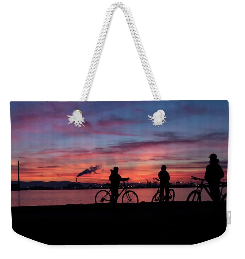 Dublin Weekender Tote Bag featuring the photograph Dublin Sky - New Year's Day 2020 by John Soffe