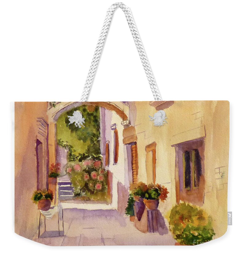 Dubrovnik Weekender Tote Bag featuring the painting Dubrovnik by Godwin Cassar