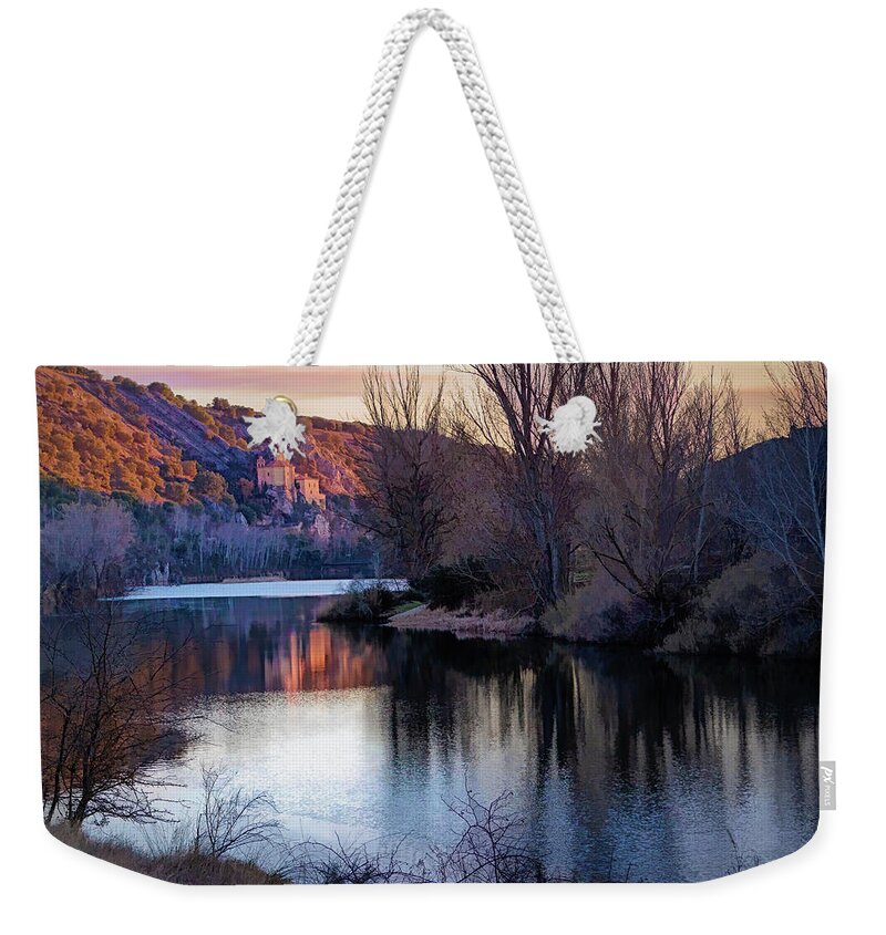 Atardecer Weekender Tote Bag featuring the photograph Duero river at sunset, Soria, Castilla and Leon - Picturesque Ed by Jordi Carrio Jamila