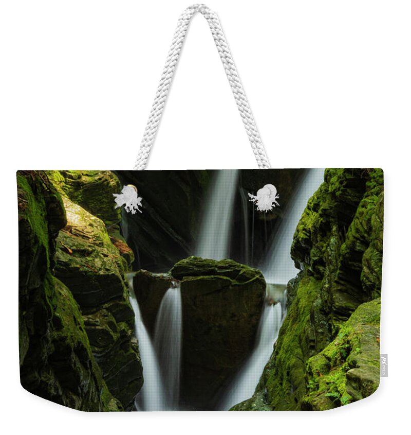 Blue Ridge Mountains Weekender Tote Bag featuring the photograph Duggars Creek Falls 1 by Melissa Southern