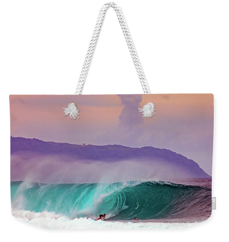 Hawaii Weekender Tote Bag featuring the photograph Dusky Banzai by Anthony Jones