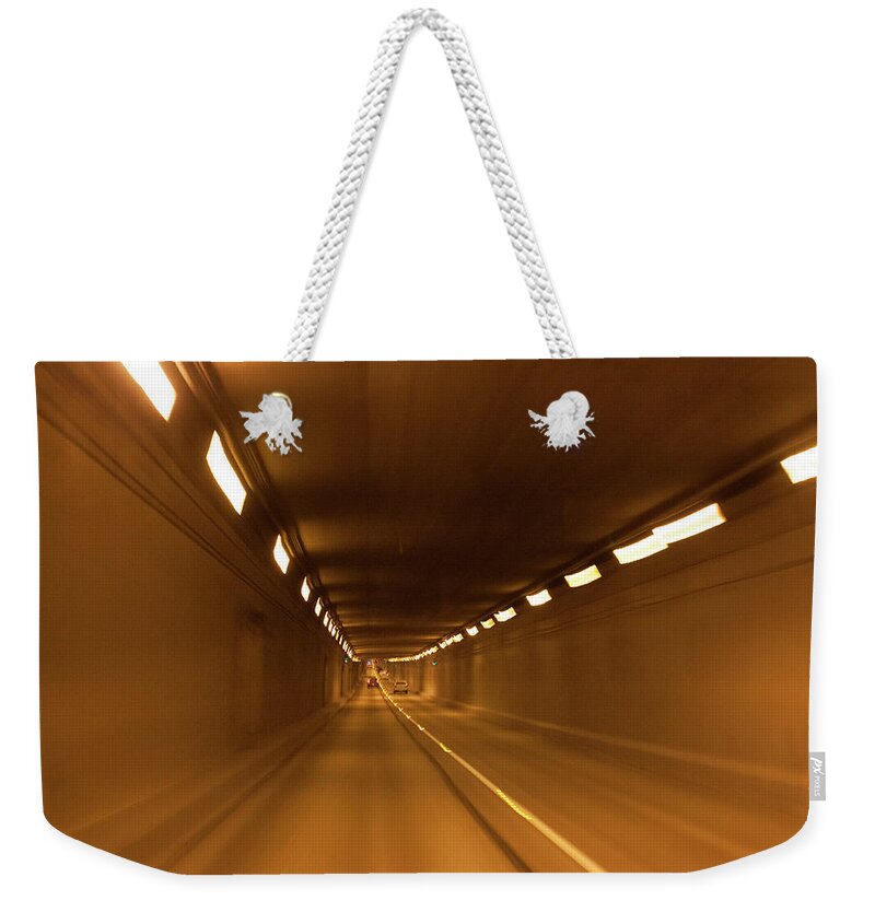 Massey Weekender Tote Bag featuring the photograph dv8 Tunnel by Jim Whitley
