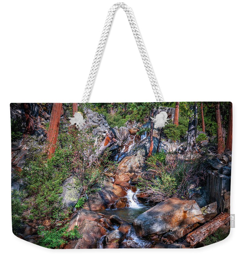 Landscape Weekender Tote Bag featuring the photograph Eagle Creek Flowing to Lake Tahoe by Ron Long Ltd Photography