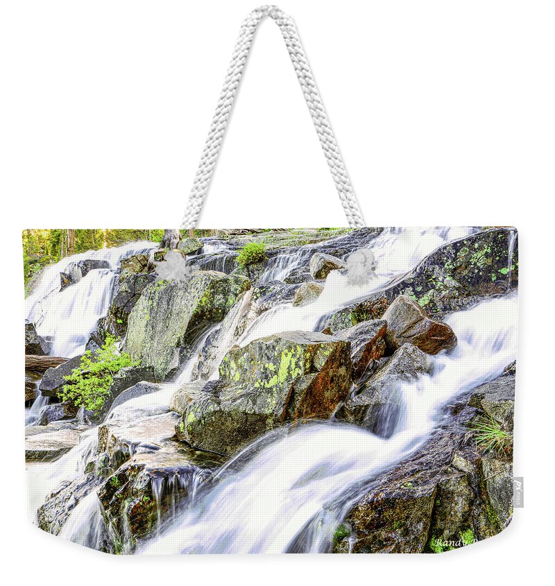 Waterfall Weekender Tote Bag featuring the photograph Eagle Falls Side View by Randy Bradley